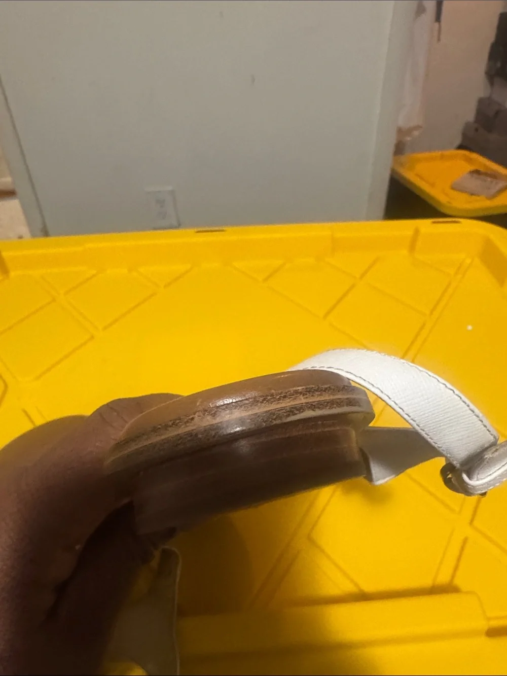 Michael Kors White Leather T-Strap Sandals with Gold Logo